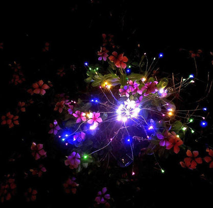 (Lot de 2) Guirlande lumineuse solaire de jardin Lighteme avec feux d'artifice et 2 modes d'éclairage : clignotant et fixe 