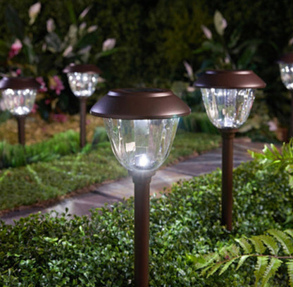 Lot de 10 lampes solaires LED Lighteme pour allées d'extérieur - 15 lumens