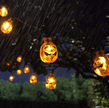 Guirlande lumineuse solaire d'Halloween Lighteme de 10 m, 50 LED, 8 modes d'éclairage