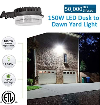 Lighteme LED-Scheunenlicht, 5000 K Tageslicht, 2000 lm, Dämmerung bis Morgengrauen, LED-Außenhoflicht mit Fotozelle 