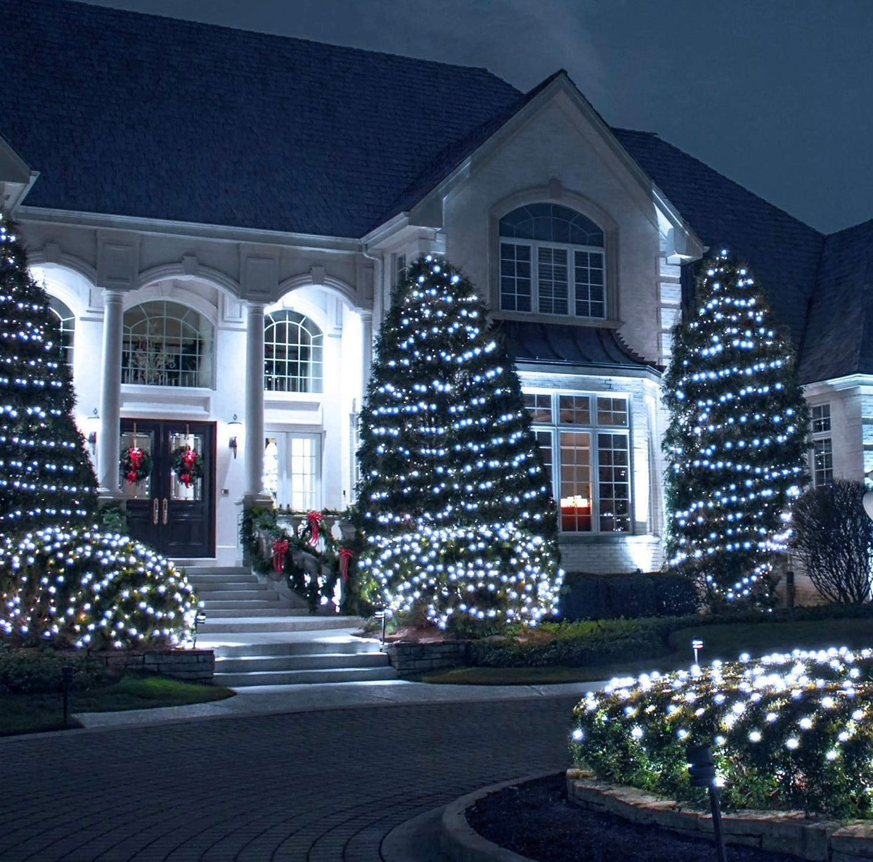 Guirlande lumineuse solaire Lighteme 360 ​​LED avec télécommande, 3,6 m x 1,5 m, pour clôture