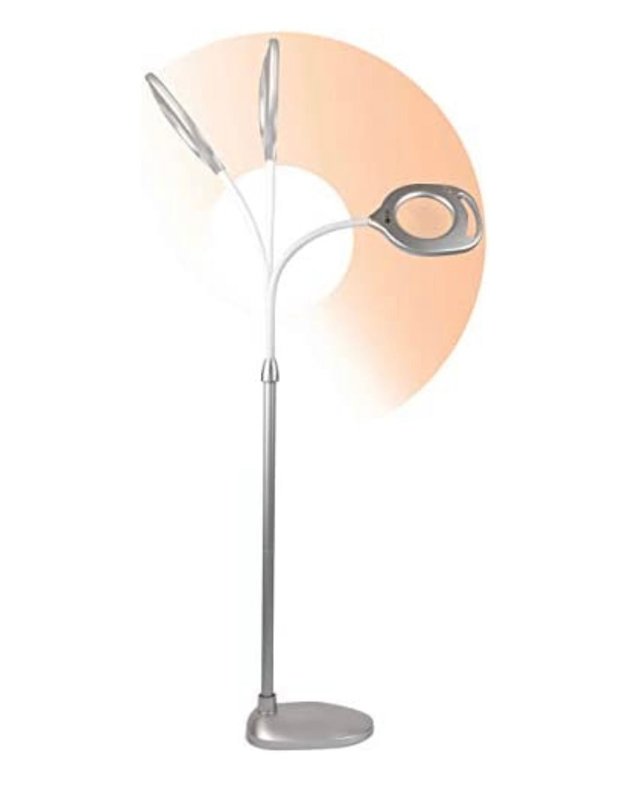 Lighteme 2-in-1-LED-Lupenleuchte für Steh- und Tischleuchten – Freihändige LED-Lupenleuchte in optischer Qualität, modernes Design zum Basteln, Nähen, Lesen und Handarbeiten