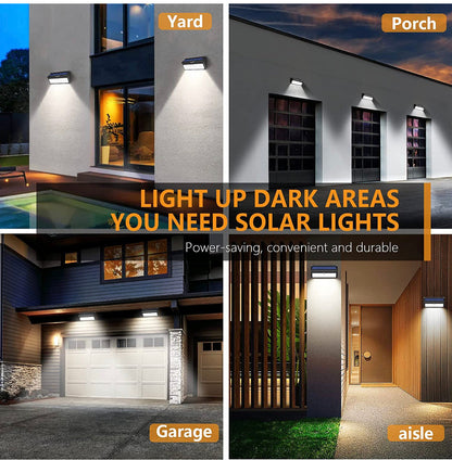 Lighteme Solar-Außenleuchten, 100 LEDs, Bewegungsmelder, Solar-Sicherheitsleuchten, 4er-Pack 