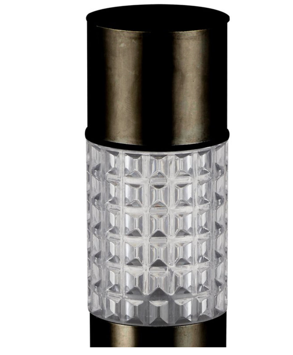 Lighteme Hampton Modern Stainless Steel Solar Powered LED Bollard Pathway  Light -15 Pack