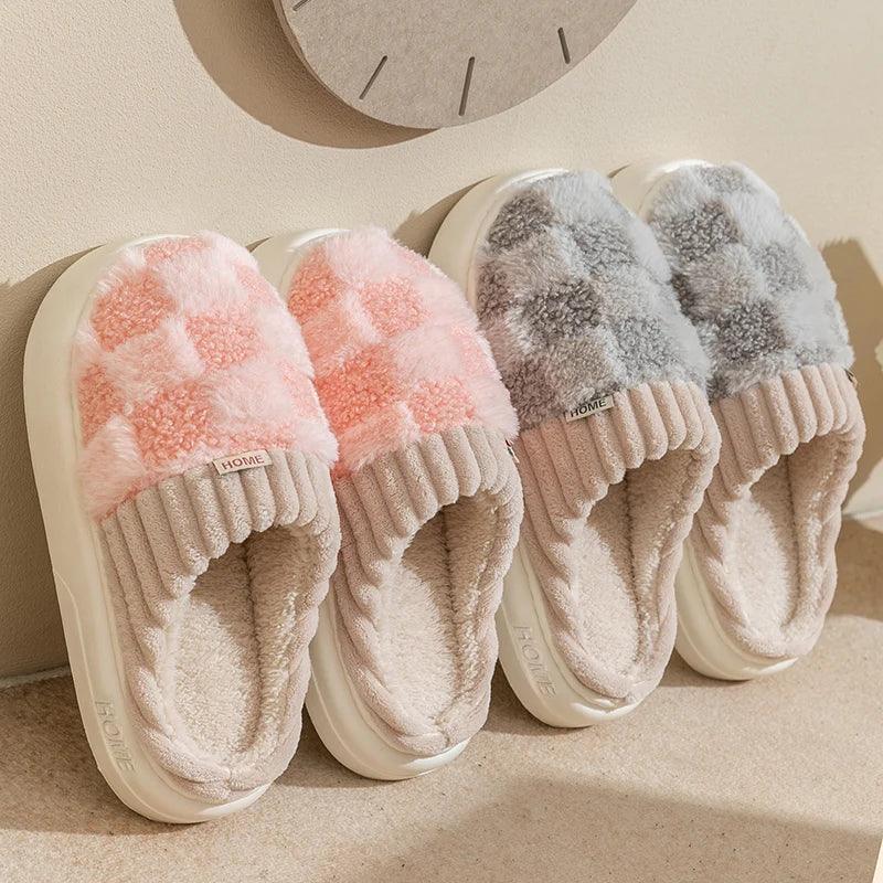 Lighteme Fashion karierte Slipper Flip Flop für Damen und Herren