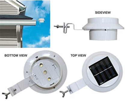 Lighteme Solarbetriebene LED-Zaunleuchte mit Pfostenkappe, 4er-Pack, Schwarz 