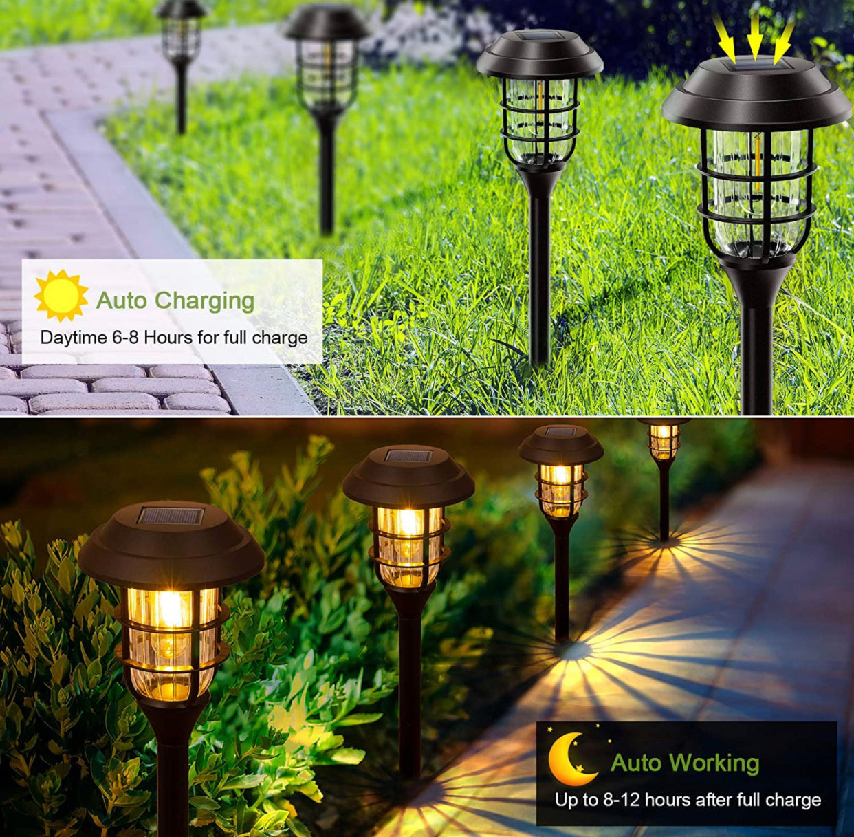 Lot de 8 lampes solaires d'extérieur Lighteme 