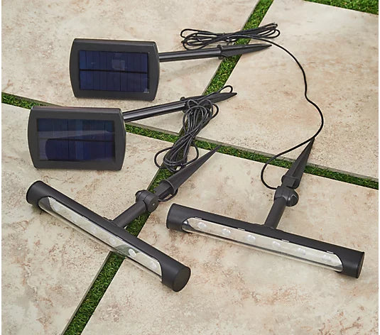 Lighteme 2er-Set 65 Lumen Solar-Lichtleisten mit Fernbedienung 