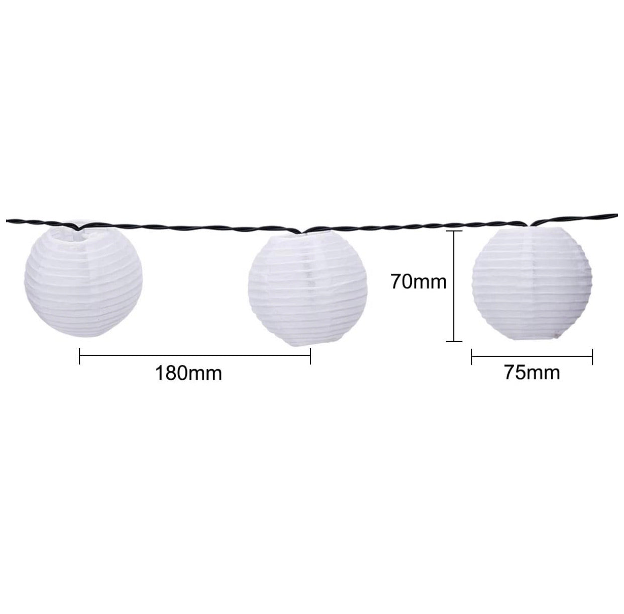 Guirlande lumineuse solaire de jardin à LED Lighteme de 8,2 m (27 pi) - 10 ampoules 