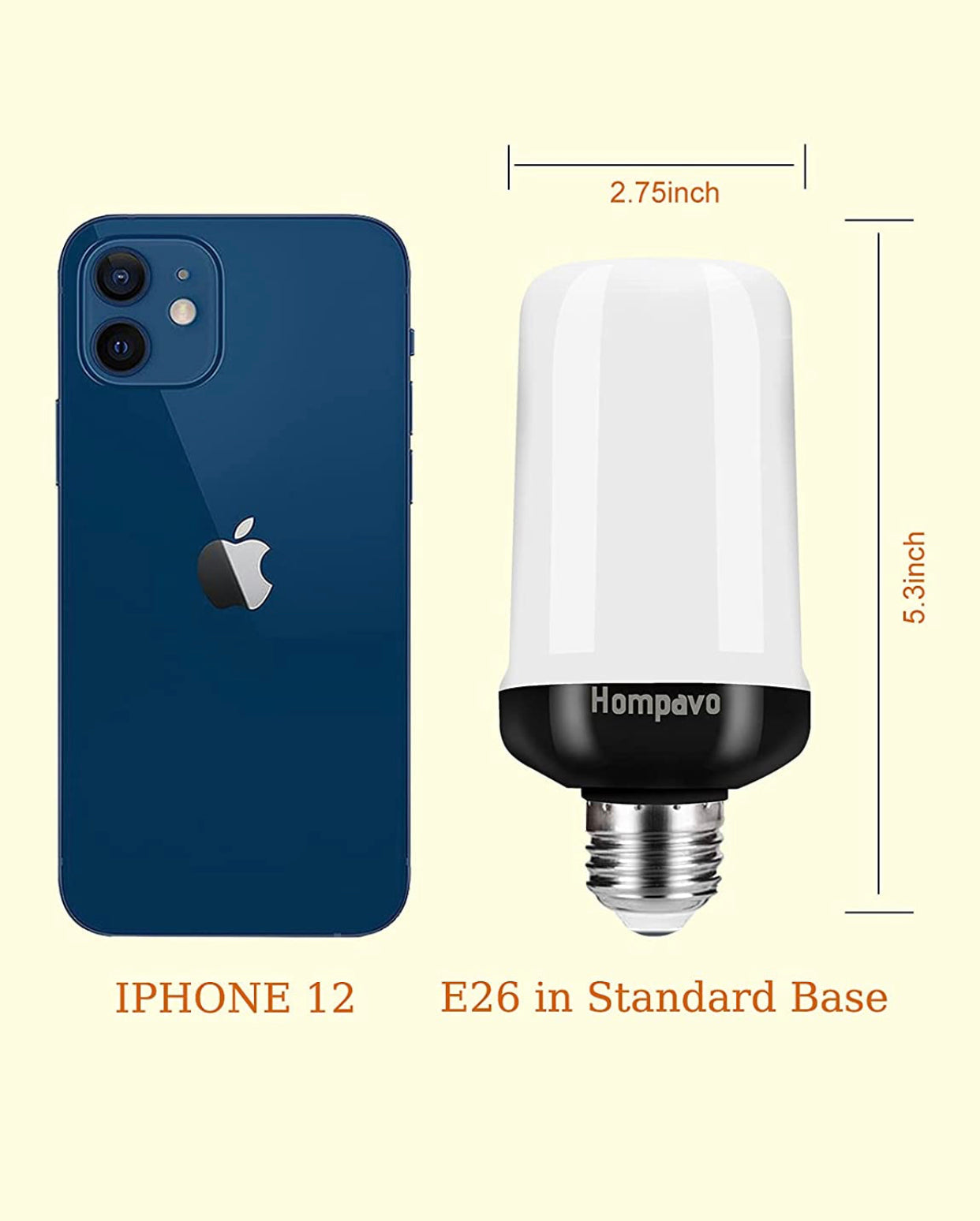 Lighteme LED-Flammenglühbirne, 4 Modi, flackernde Glühbirnen mit Upside-Down-Effekt (4er-Pack) 