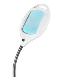 Lighteme 8X10 - Lampe loupe pleine page - Loupe mains libres avec lumière LED brillante pour la lecture - Col de cygne flexible pour maintenir la position 
