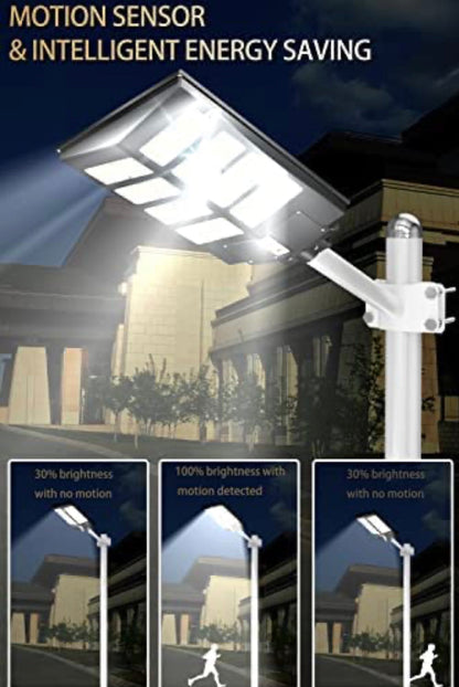 Lighteme 800W kommerzielle Solar-Straßenlaternen, Dämmerung bis Morgengrauen, Bewegungssensor, 75000LM für die Straße mit Fernbedienung