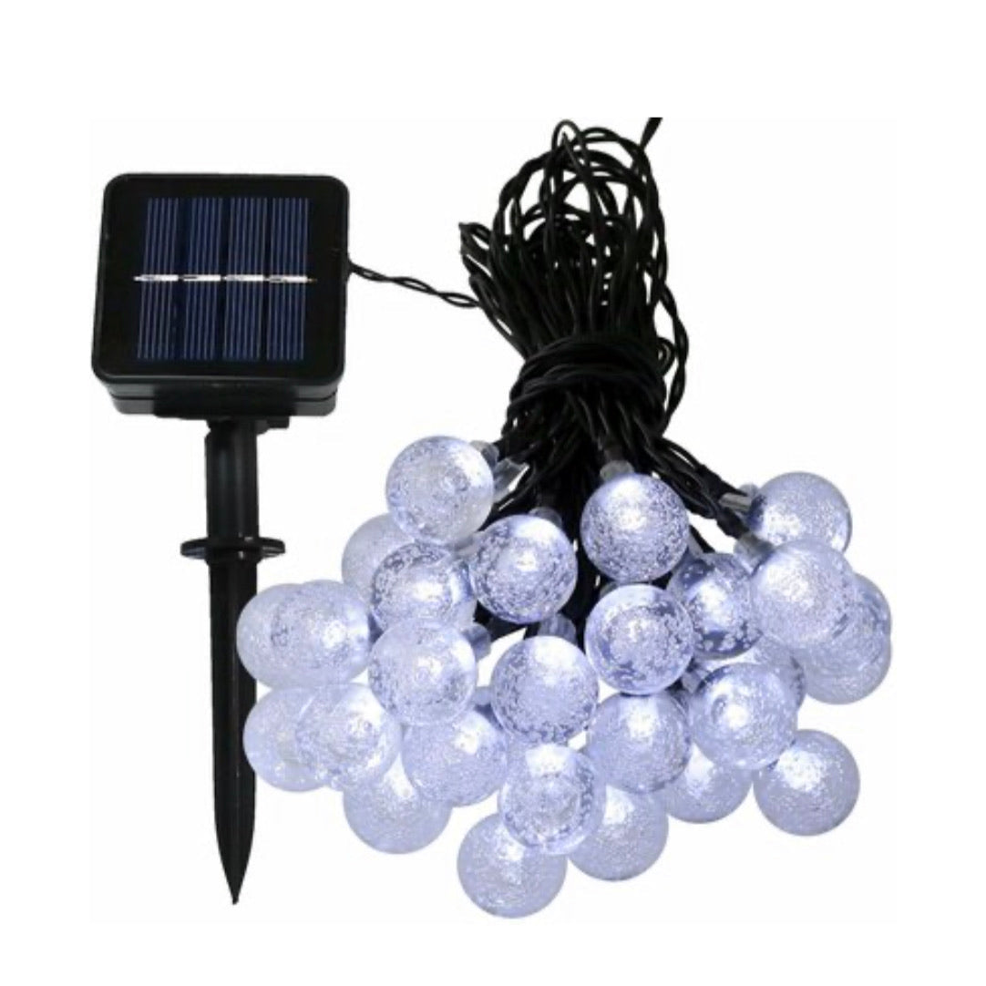 Lampe solaire Lighteme 50 LED, ampoules globe en cristal, étanche, 27 pieds