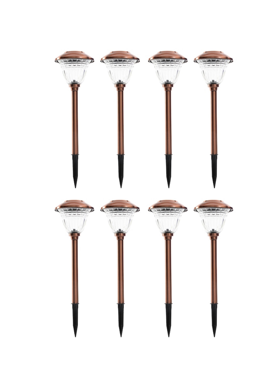 Lot de 10 lampes solaires LED Lighteme pour allées d'extérieur (cuivre)
