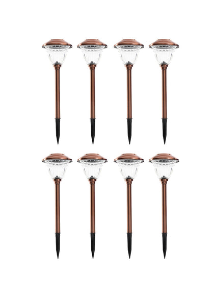 Lot de 10 lampes solaires LED Lighteme pour allées d'extérieur (cuivre)
