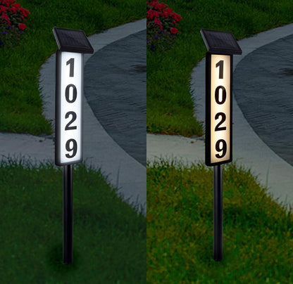 Lighteme Solar beleuchtetes Hausnummernschild, 25 Lumen, fünfstellig