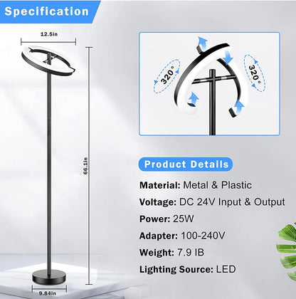 Lighteme Moderne LED-Stehlampe, dimmbares Uplight zum Lesen in Ihrem Schlafzimmer oder Wohnzimmer