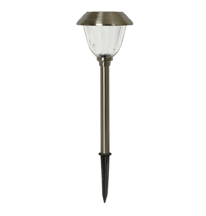 Lighteme 8 Piece LED Solar Path Lights 14 Lumen - Stainless Steel ( Silver )