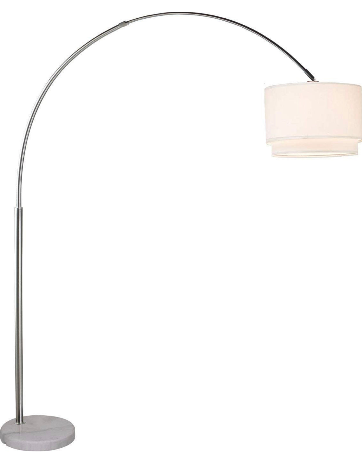 Lighteme Arc Stehlampe mit einzigartiger Hängetrommel – über der Couch gewölbt 