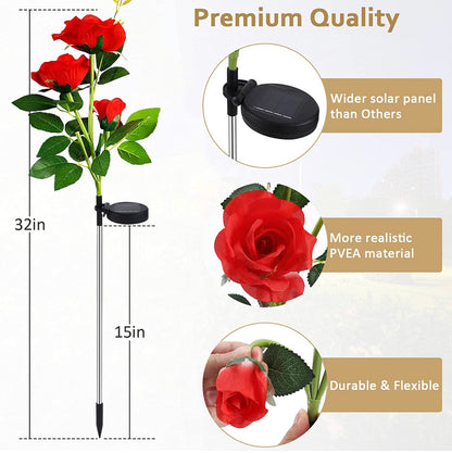 Lighteme Solar-LED-Rosenblumenlicht (2er-Pack)