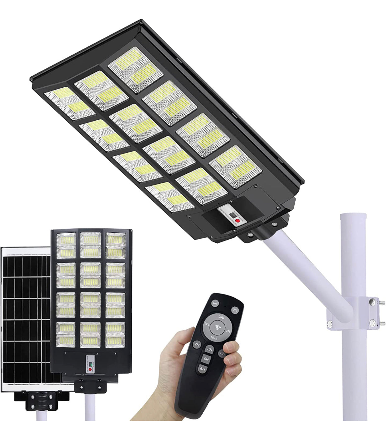Kommerzielles Solarstraßenlaterne Lighteme 1200W, Parkplatz-Licht 100000LM von der Dämmerung bis zum Morgengrauen mit Direktübertragung
