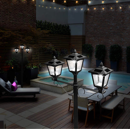 Lampadaire solaire d'extérieur à LED Lighteme à 3 luminaires, 50 lumens - 72 pouces 