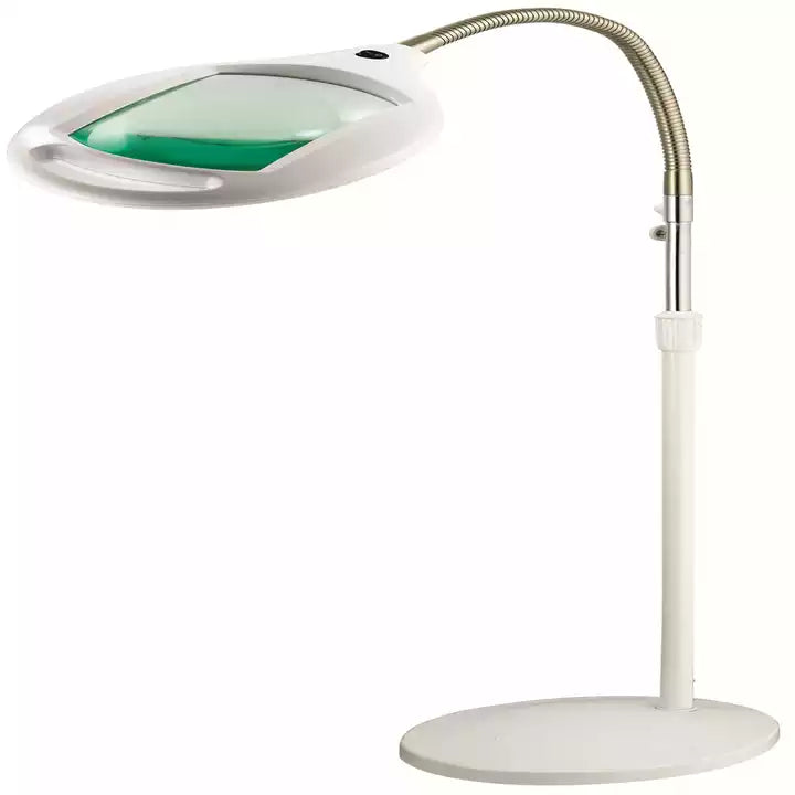 Lighteme 8X10 - Lampe loupe pleine page - Loupe mains libres avec lumière LED brillante pour la lecture - Col de cygne flexible pour maintenir la position 