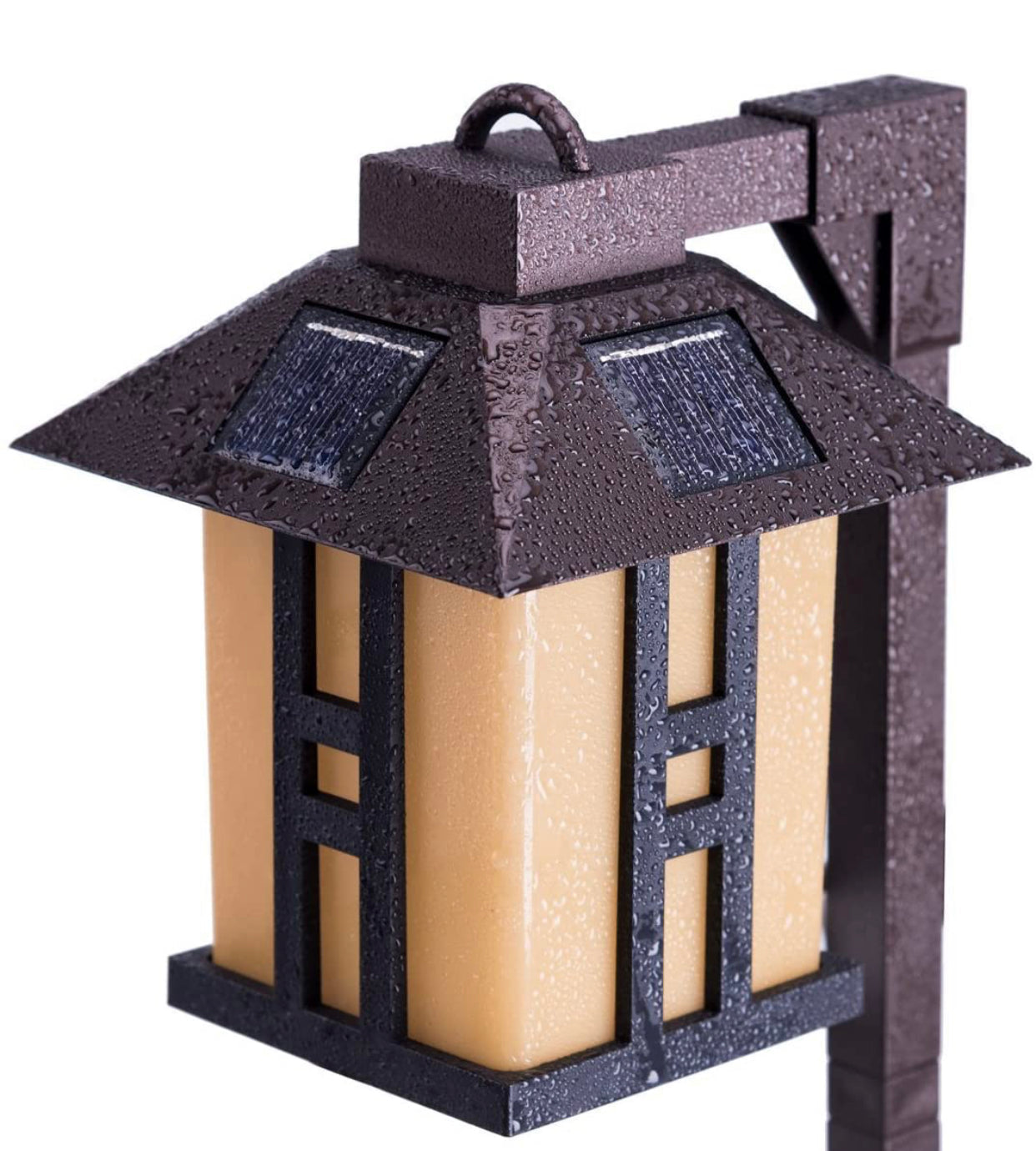 Lot de 4 lampes solaires pour allées de berger Lighteme, style asiatique 