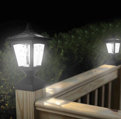 Lighteme Solar-Pfostenkappenleuchten für den Außenbereich, für Holzzaunpfosten, Gehwege, Terrassen, 2 Stück