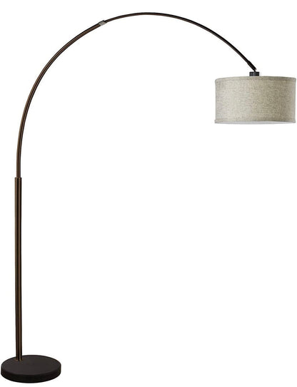 Lighteme Arc Stehlampe mit einzigartiger Hängetrommel – über der Couch gewölbt 