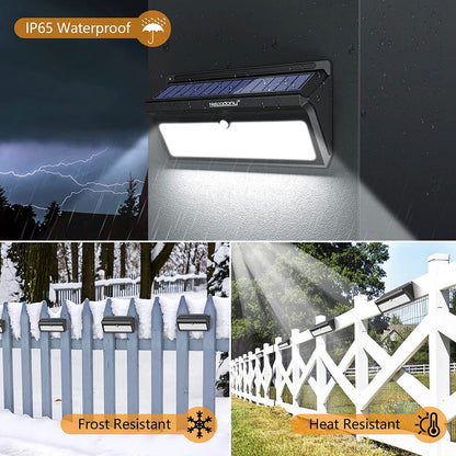 Lighteme Solar-Außenleuchten, 100 LEDs, Bewegungsmelder, Solar-Sicherheitsleuchten, 4er-Pack 