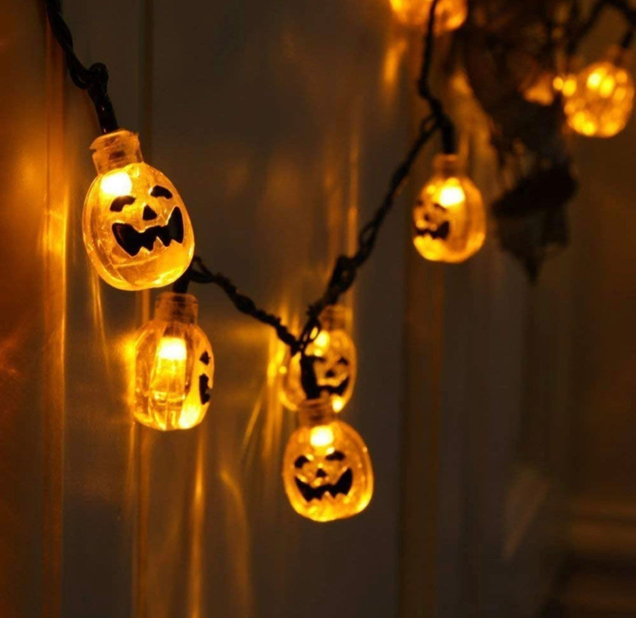 Guirlande lumineuse solaire d'Halloween Lighteme de 10 m, 50 LED, 8 modes d'éclairage