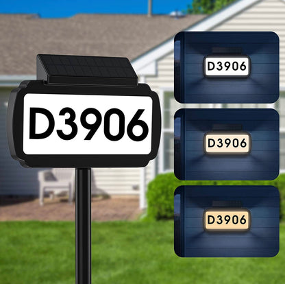 Lighteme Solar beleuchtetes Hausnummernschild, 25 Lumen, fünfstellig