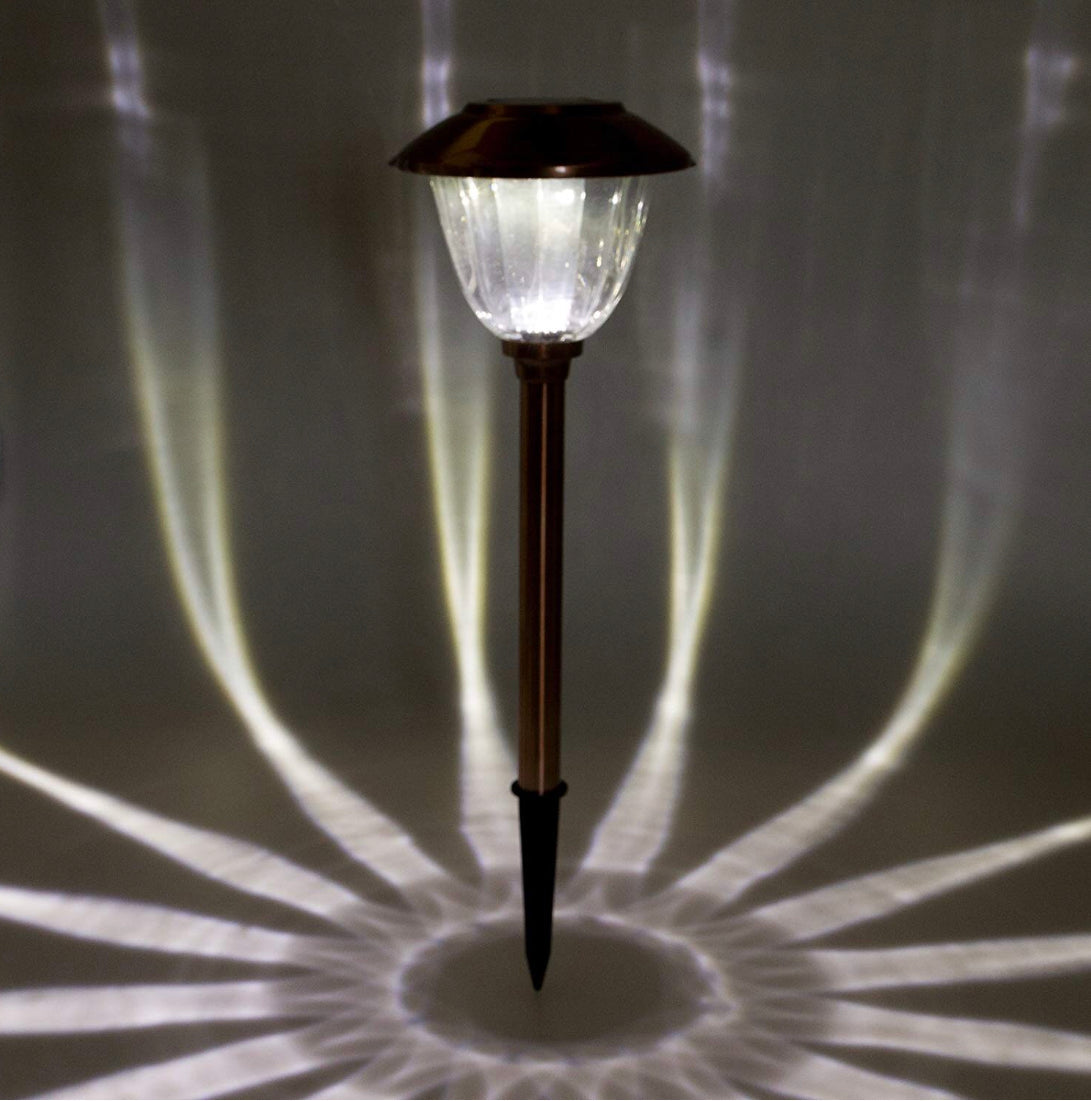 Lighteme LED Solar Pathway Lights New Model , 8-pack Powered
