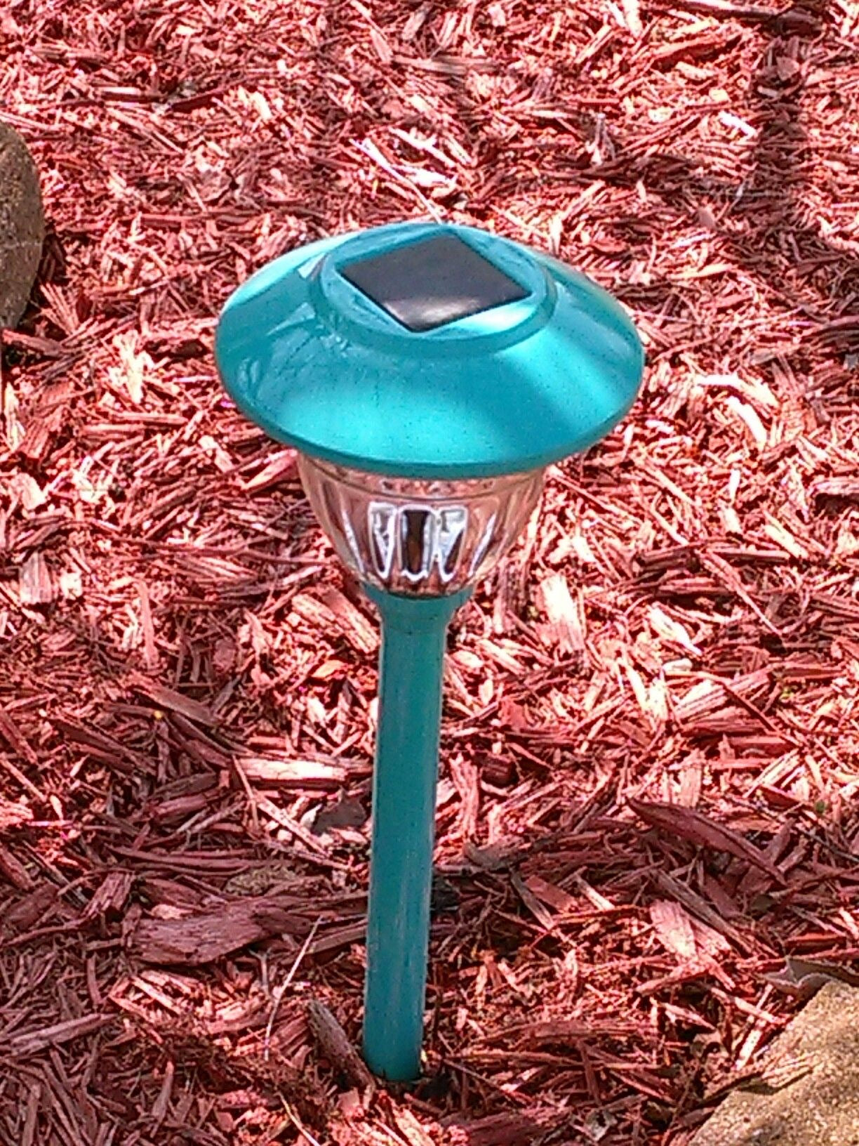 Lighteme 10 Pack Solar Pathway LED Lights Outdoor-Stainless Steel ( Turquoise )