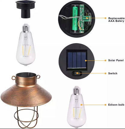 Lighteme Solar-Laterne zum Aufhängen mit Hirtenhaken, 78,7 cm 
