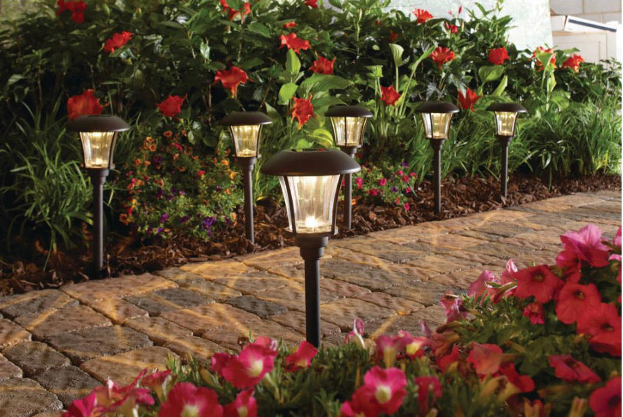 Lighteme Solar Pathway Light LED Landscape 10 Lumens Bronze (8-Pack)