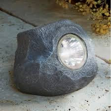 Lot de 4 projecteurs solaires à DEL gris Lighteme de 10 lumens pour rochers