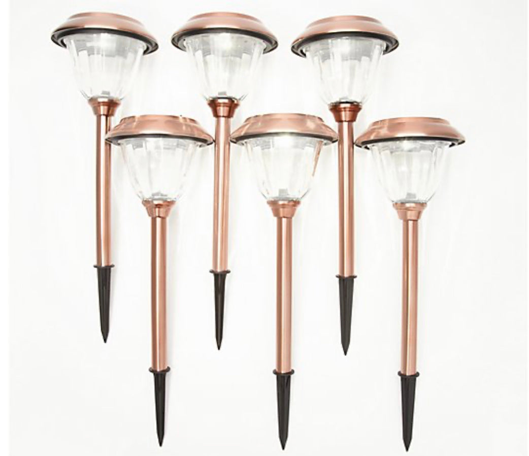 Lighteme LED Solar Pathway Lights New Model , 8-pack Powered