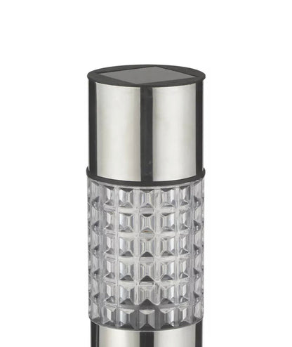Lighteme Hampton Modern Stainless Steel Solar Powered LED Bollard Pathway  Light -15 Pack