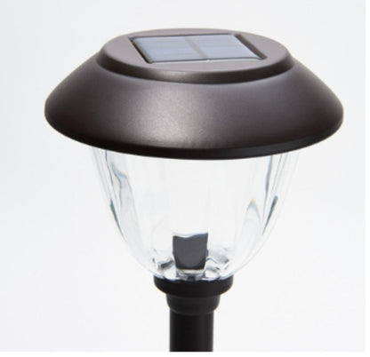 Lot de 8 lampes solaires LED Lighteme pour allées d'extérieur, en acier inoxydable, 15 lumens (noir).