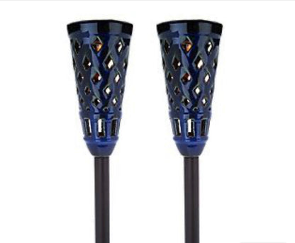 Lighteme LED-Solar-Tiki-Fackeln aus Keramik, tanzende Lichter für den Außenbereich, wasserdicht, 2 Stück
