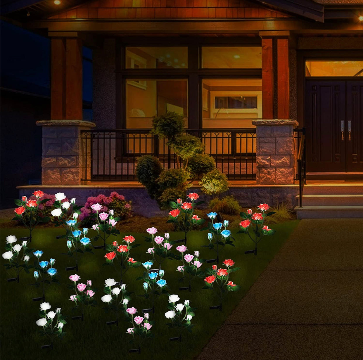 Lighteme Solar-LED-Rosenblumenlicht (2er-Pack)