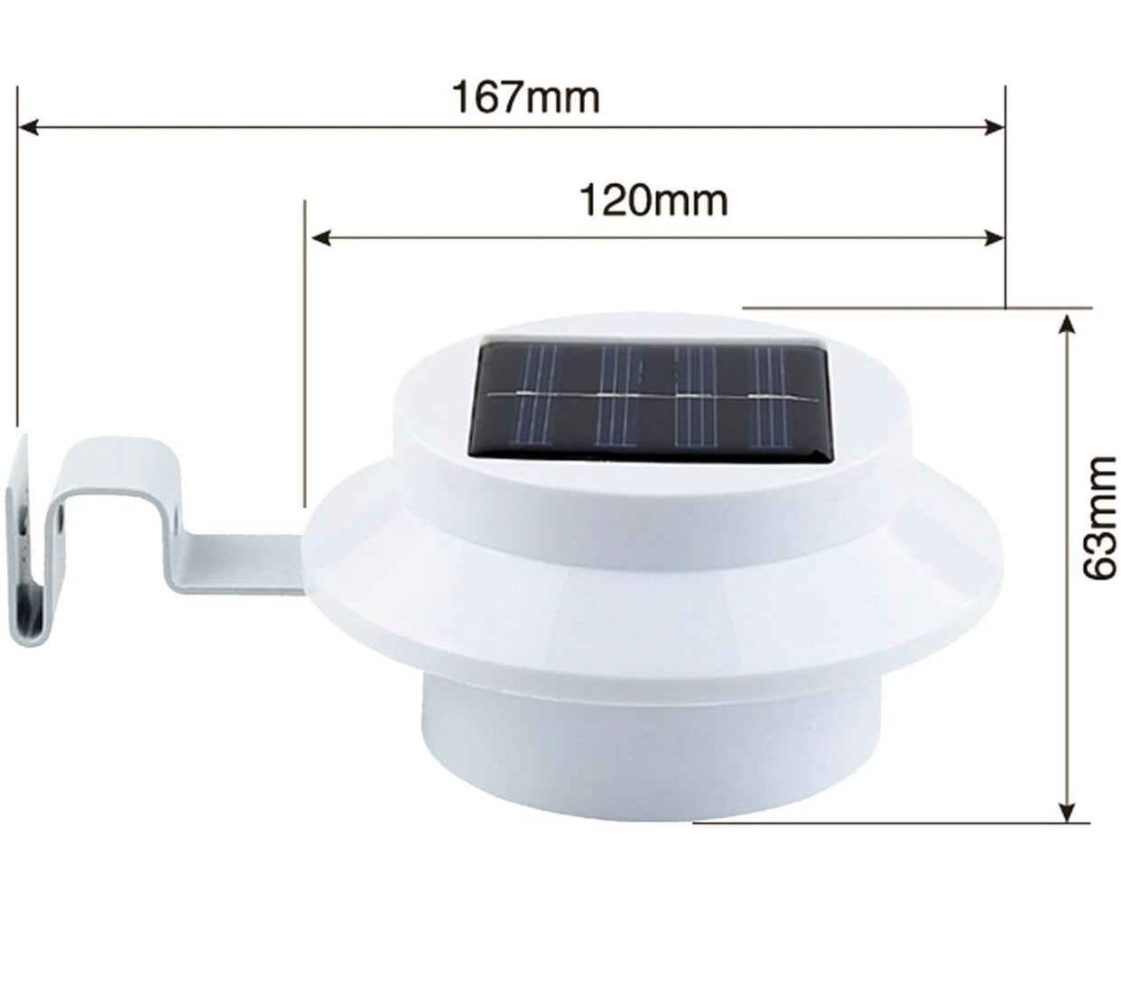 Lighteme Solarbetriebene LED-Zaunleuchte mit Pfostenkappe, 4er-Pack, Schwarz 
