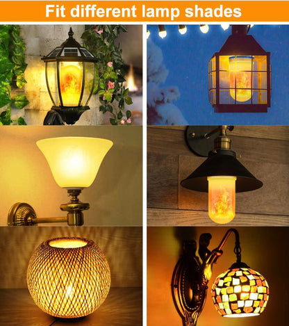 Lighteme LED-Flammenglühbirne, 4 Modi, flackernde Glühbirnen mit Upside-Down-Effekt (4er-Pack) 