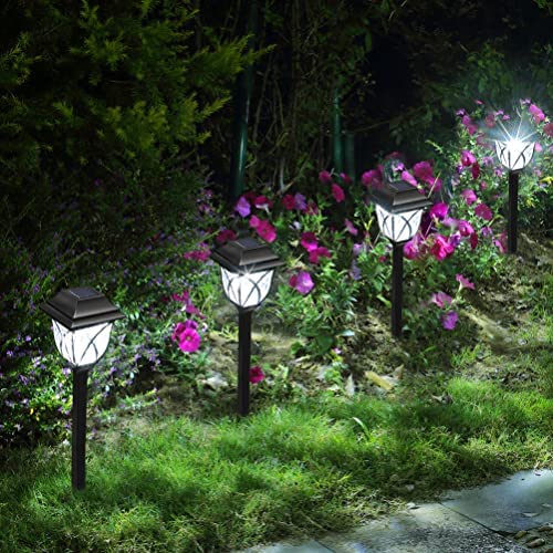 Lot de 8 lampes solaires LED Lighteme, grandes lampes d'extérieur rotatives jusqu'à 10 lumens 