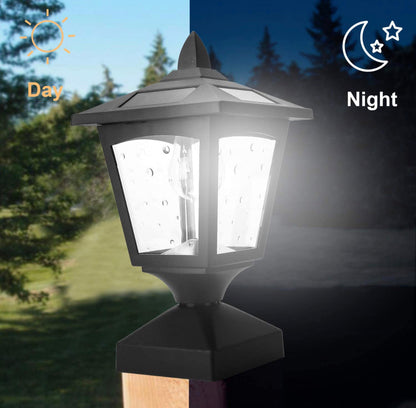 Lighteme Solar-Pfostenkappenleuchten für den Außenbereich, für Holzzaunpfosten, Gehwege, Terrassen, 2 Stück