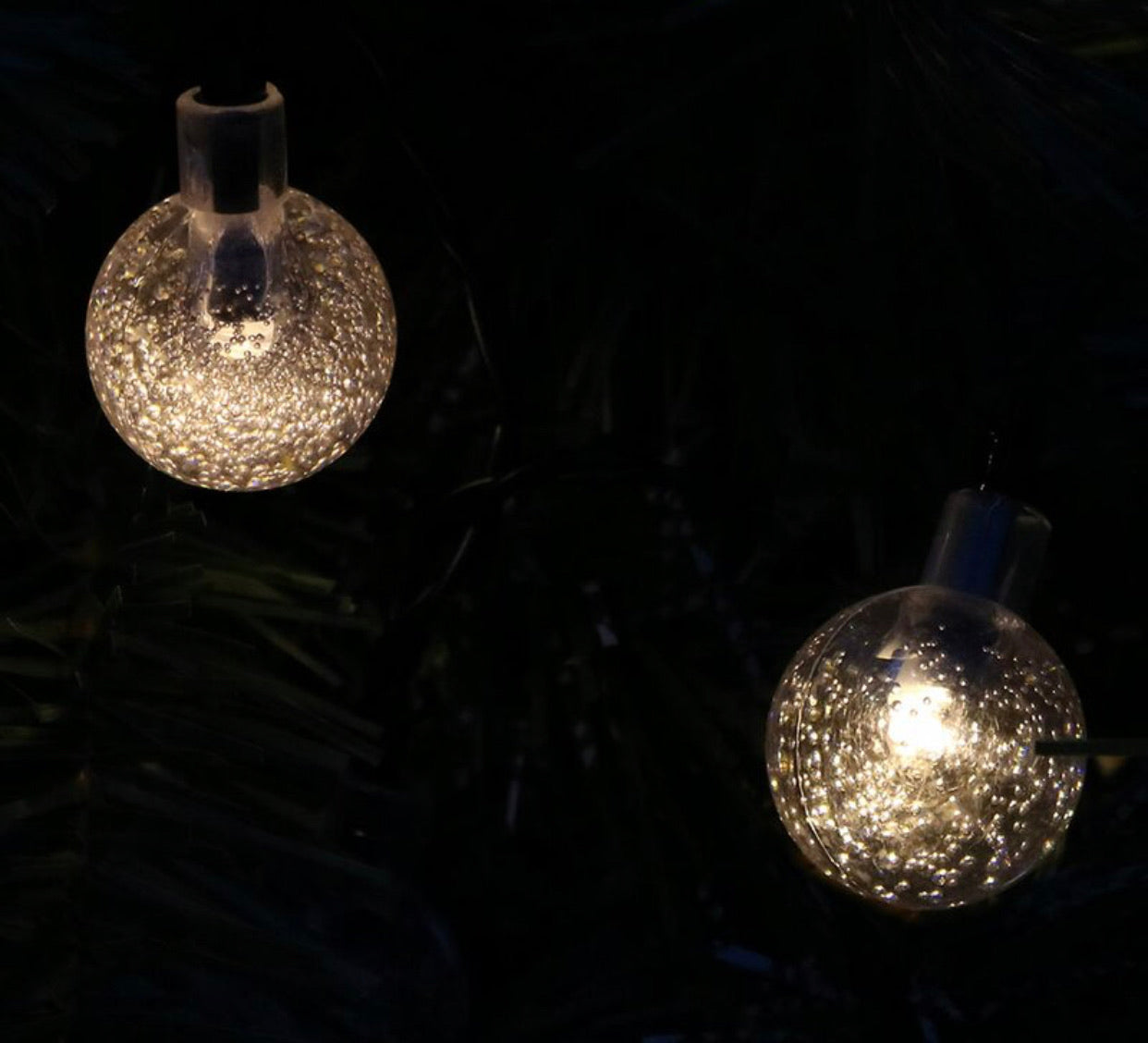 Lampe solaire Lighteme 50 LED, ampoules globe en cristal, étanche, 27 pieds