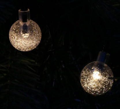 Lampe solaire Lighteme 50 LED, ampoules globe en cristal, étanche, 27 pieds