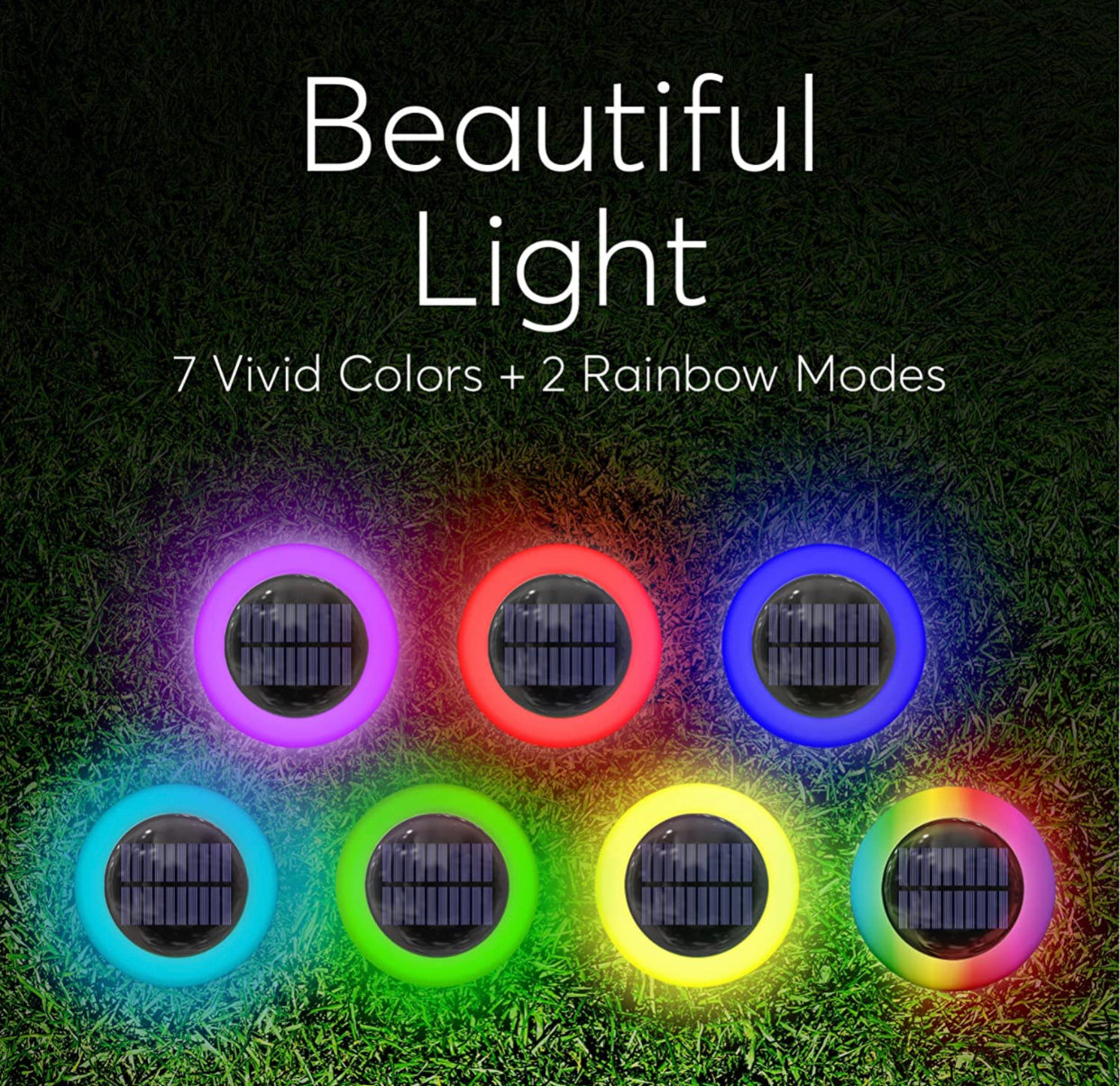 (6er-Pack) Lighteme Colorize Solarleuchten Farbwechsel-Ringleuchten im Boden 